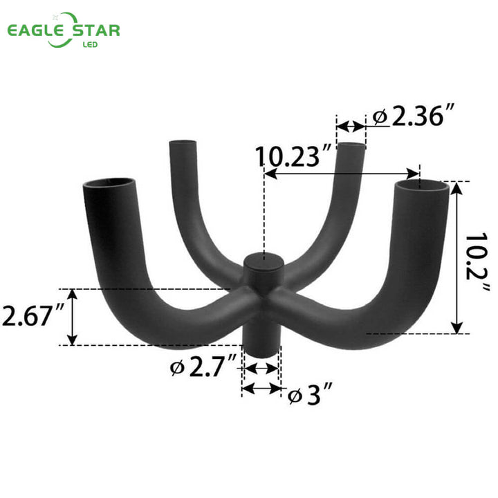 Eagle Star LED Quad 90’ Horizontal Tenon Adaptor
