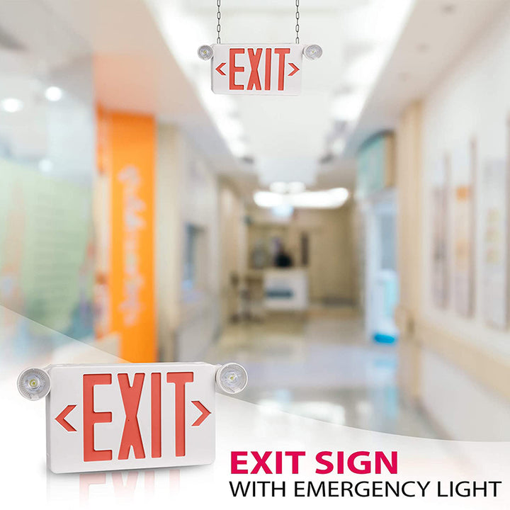 Eagle Star LED LED Exit Sign with Emergency Light