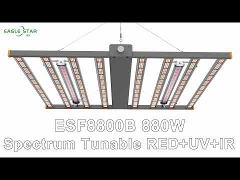 Eagle Star LED ESF8800B 880W UV+IR Spectrum Tunable Timer Dimming Foldable LED Grow Light